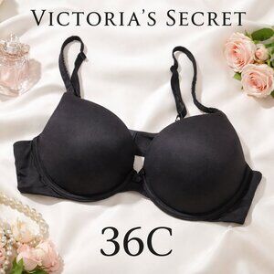 VICTORIA SECRET Body by Victoria Padded Perfect Shape Black Underwire 36C Bra